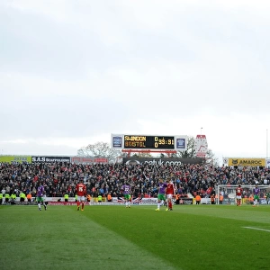Bristol City Away Fans at Swindon Town's County Ground during Sky Bet League One Match, 15th November 2014