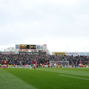 Bristol City Away Fans at Swindon Town's County Ground during Sky Bet League One Match, 15th November 2014