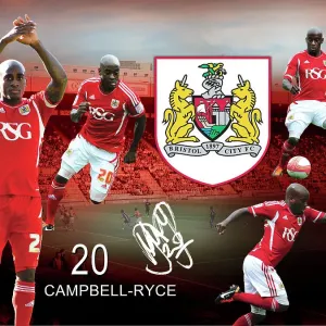 Bristol City Campbell-Ryce Framed Player Montage Print