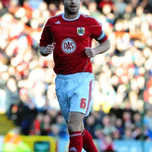 Bristol City Captain Louis Carey Celebrates 600th Appearance: Bristol City vs. Leeds United, Championship, Ashton Gate Stadium (2011)