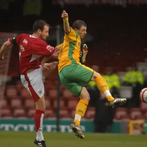 Bristol City: Carey and Cureton in Action against Norwich City Bristol City: Carey and Cureton in Action against Norwich City