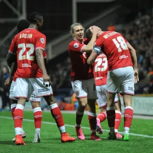 Bristol City Celebrate Aaron Wilbraham's Goal Against Preston North End, Sky Bet Championship 2015 Bristol City Celebrate Aaron Wilbraham's Goal Against Preston North End, Sky Bet Championship 2015