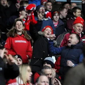 Bristol City Celebrate Aden Flint's Goal Print