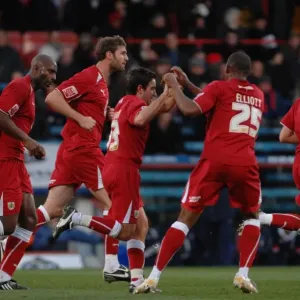Bristol City Celebrate Dele Adebolas goal Bristol City Celebrate Dele Adebolas goal