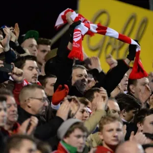 Bristol City Celebrate Promotion: Yeovil Town v Bristol City, 10-03-2015