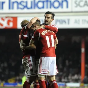 Bristol City Celebrate Sam Baldock's Role in Cuthbert Own Goal vs Leyton Orient (November 2013)