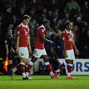 Bristol City Celebrates FA Cup Upset Over Doncaster Rovers: Jay Emmanuel-Thomas, Korey Smith, Matt Smith Rejoice