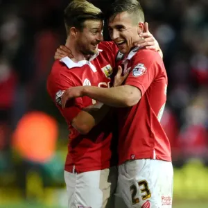 Bristol City Celebrates Print - Joe Bryan and Wade Elliott Goal Dance Bristol City Celebrates Print - Joe Bryan and Wade Elliott Goal Dance