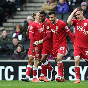 Bristol City Celebrates: Kodjia's Goal vs Milton Keynes Dons (2016)