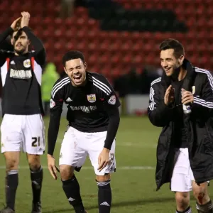 Bristol City Celebrates Win Against Leyton Orient, Sky Bet League One, 2014 Bristol City Celebrates Win Against Leyton Orient, Sky Bet League One, 2014