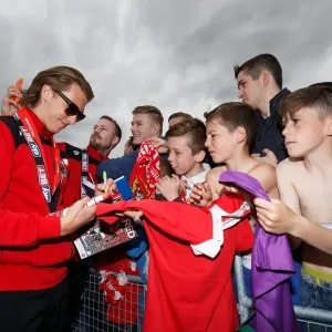 Bristol City Champions: Luke Freeman and Wade Elliott's Triumphant Bus Parade with Adoring Fans Bristol City Champions: Luke Freeman and Wade Elliott's Triumphant Bus Parade with Adoring Fans