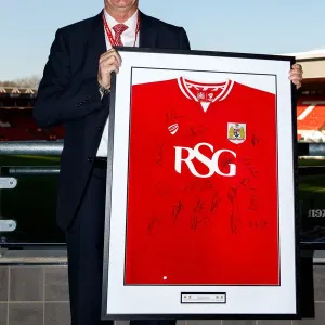 Bristol City and Derby County Unveil Championship Clash Shirts at Ashton Gate, 2016