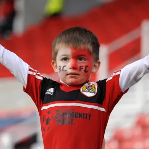 Bristol City Fan in Face Paint Print Bristol City Fan in Face Paint Print