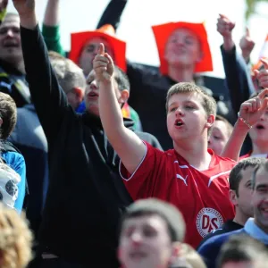 Bristol City Fans in Action at Blackpool's Bloomfield Road during the Championship Match, May 2010