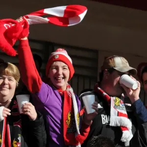 Bristol City Fans in Action at Broadfield Stadium during Sky Bet League One Match (07/03/2015)