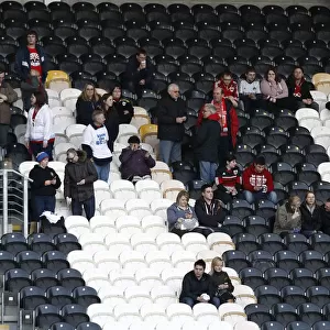 Bristol City Fans in Action at KC Stadium during Championship Match, 2013