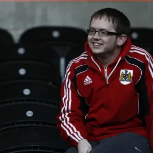 Bristol City Fans in Action Print at KC Stadium, 2013