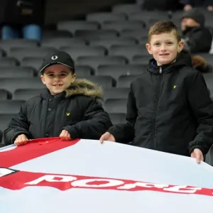 Bristol City Fans in Action at Milton Keynes Dons Match, Sky Bet Championship (2016)