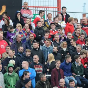 Bristol City Fans in Action at Swindon Town's County Ground, November 2014