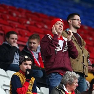 Bristol City Fans in Action at Wigan's DW Stadium