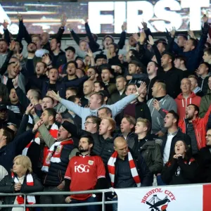 Bristol City Fans Print at Cardiff City Stadium Bristol City Fans Print at Cardiff City Stadium