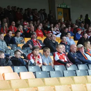 Bristol City Fans Celebrate at Vale Park during Sky Bet League 1 Match against Port Vale, October 2013