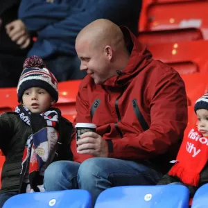 Bristol City Fans Cheer at Macron Stadium during Sky Bet Championship Match against Bolton Wanderers (November 7, 2015) Bristol City Fans Cheer at Macron Stadium during Sky Bet Championship Match against Bolton Wanderers (November 7, 2015)