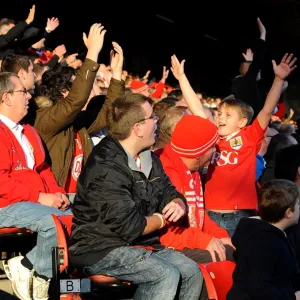 Bristol City Fans Print, Ashton Gate Stadium 2014 Football Match