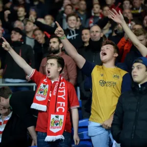 Bristol City Fans Print at Cardiff City Stadium Bristol City Fans Print at Cardiff City Stadium