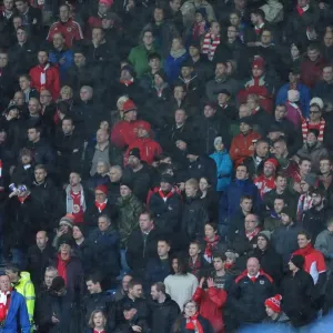 Bristol City Fans Cheering at Huddersfield Town Match, Sky Bet Championship (12/12/2015) Bristol City Fans Cheering at Huddersfield Town Match, Sky Bet Championship (12/12/2015)
