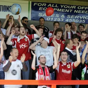 Bristol City Fans Cheering Print, May 2014