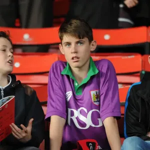 Bristol City Fans Cheering at Swindon Town's County Ground, November 2014