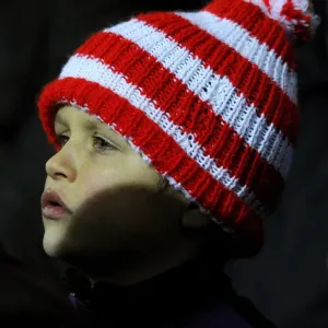Print of a Bristol City fan at The Hawthorns during FA Cup match