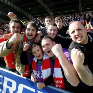 Bristol City Fans Electric Atmosphere at Chesterfield's Proact Stadium (April 2015)