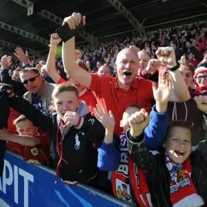 Bristol City Fans Euphoric Celebration at Chesterfield's Proact Stadium, 2015 - Sky Bet League One