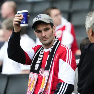 Bristol City Fan's Excitement at Stadium MK: Milton Keynes Dons vs. Bristol City, Sky Bet League One (August 24, 2013)