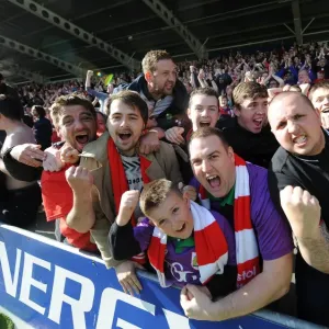 Bristol City Fans Exuberance at Chesterfield's Proact Stadium, 2015 (Sky Bet League One)