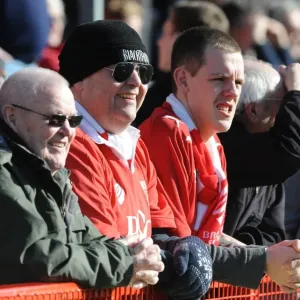 Bristol City Fans in Full Force at Crawley Town's Broadfield Stadium, Sky Bet League One Match, 07-03-2015