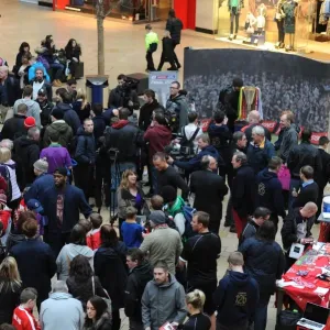 Bristol City Fans Gather at Cabot Circus Print Bristol City Fans Gather at Cabot Circus Print