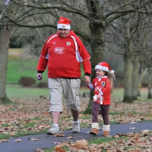 Bristol City Fans Gather Before FA Cup Match Print