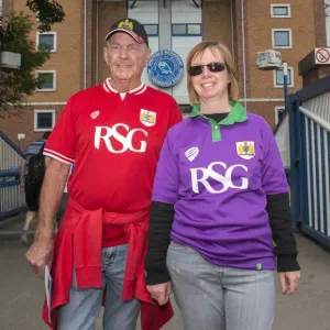 Bristol City Fans Gather Outside Hillsborough Stadium Ahead of Sheffield Wednesday Match, Sky Bet Championship (August 2015)