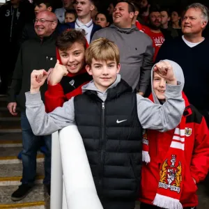 Bristol City Fans at Griffin Park during Brentford vs. Bristol City Championship Match, April 2017