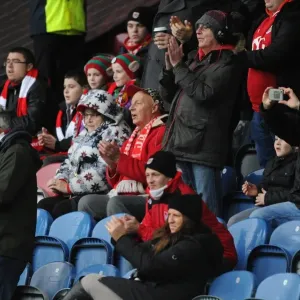 Bristol City Fans at Huddersfield Town's St. John Smith's Stadium, Sky Bet Championship Match Bristol City Fans at Huddersfield Town's St. John Smith's Stadium, Sky Bet Championship Match