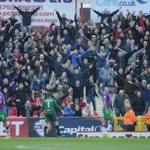 Bristol City Fans Mocking a Miss at Swindon Town's County Ground, 15th November 2014