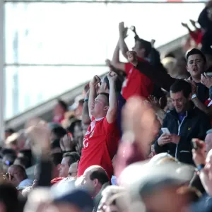 Bristol City Fans Passionate Support at Chesterfield's Proact Stadium, 2015 - Sky Bet League One Football Match