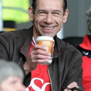 Bristol City Fan's Passionate Support at Hull City vs. Bristol City Championship Match, 2016