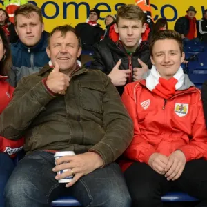 Bristol City Fans Print at Deepdale Stadium