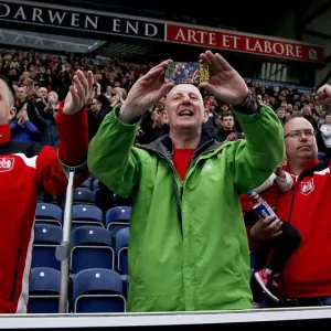 Bristol City Fans Rally at Ewood Park During Blackburn vs. City Championship Clash, April 2017