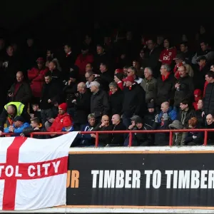 Bristol City Fans Rally Print at Griffin Park, April 2016