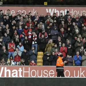 Bristol City Fans Roar Loud at Molineux Stadium during Wolverhampton Wanderers vs. Bristol City Match, Sky Bet League One